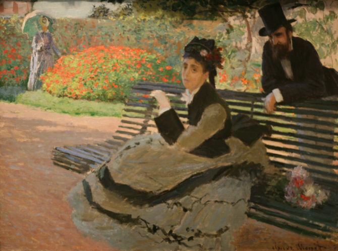 Camille Monet on a Garden Bench by Claude Monet Met Museum