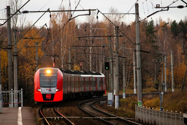 Bicycles on a train